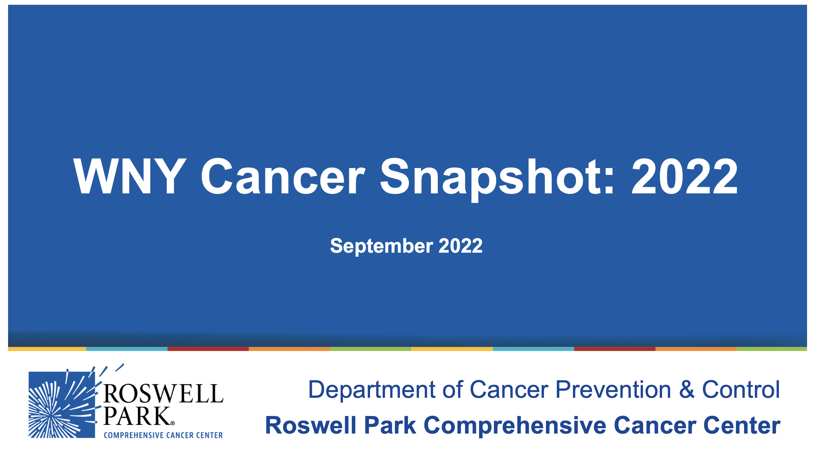 Roswell Parks ‘wny Cancer Snapshot Analysis Of New Data Reveals Regional Progress Against 