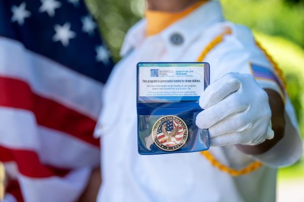 Closeup photo of Challenge Coin