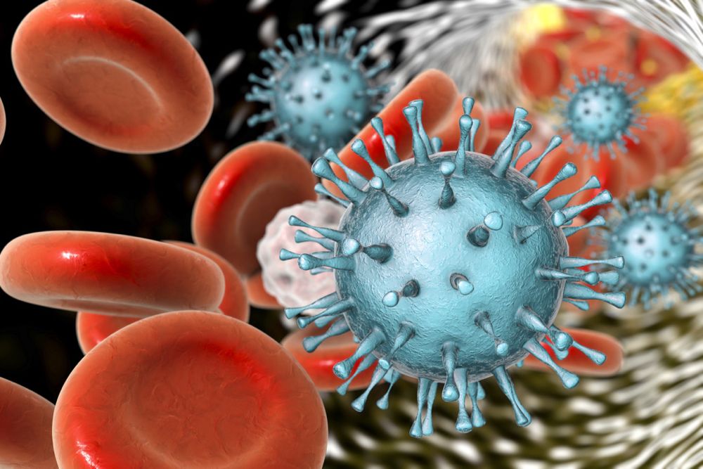 Illustration of Cytomegalovirus in blood